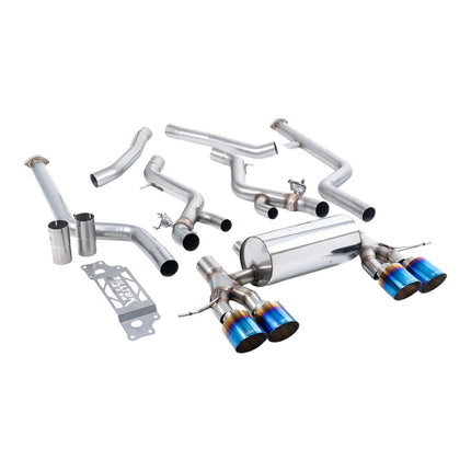 Milltek Sport Cat-Back Exhaust with Blue Titanium GT-115 Tips for BMW M2 G87 Non-OPF GPF (SSXBM1309)