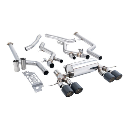 Milltek Sport Cat-Back Exhaust 3" (Carbon JET-115 Trims) for BMW M2 (G87) Non-OPF/GPF - SSXBM1310