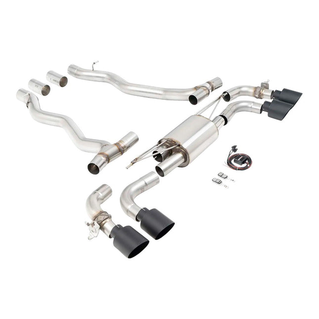 Milltek SSXBM1411 Axle-Back Exhaust 3.15" (GT-115 Cerakote Black Tips) for BMW M5 (G90/G99)