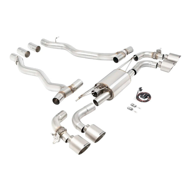 Milltek SSXBM1412 Axle-Back Exhaust 3.15" (GT-115 Brushed Titanium Tips) for BMW M5 (G90/G99)