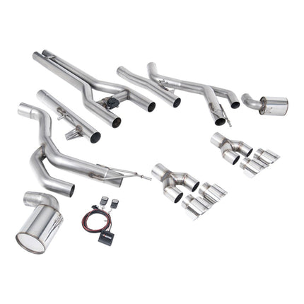 Milltek SSXDOD101 Front Pipe-Back Exhaust 3" (Polished GT-100 Tips) for Dodge Challenger SRT Hellcat (2015-2022)