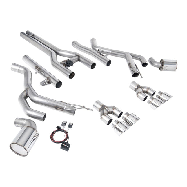 Milltek SSXDOD101 Front Pipe-Back Exhaust 3" (Polished GT-100 Tips) for Dodge Challenger SRT Hellcat (2015-2022)