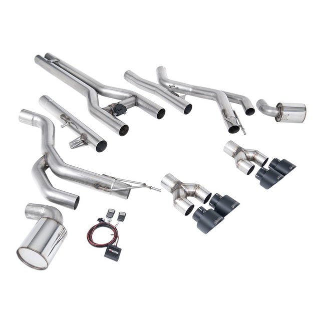 Milltek Sport Front Pipe-Back Exhaust 3" (Cerakote Black GT-100 Tips) for Dodge Challenger SRT Hellcat 2015-2022 - SSXDOD102