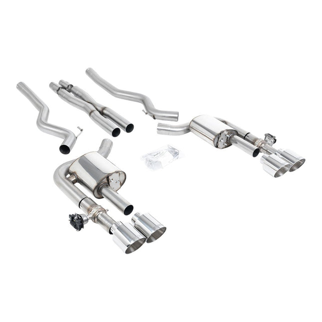 Milltek SSXFD416 Active Valved Cat-Back Exhaust for Ford Mustang Dark Horse (S650) / Mach 1 (S550)