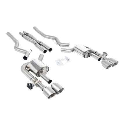 Milltek SSXFD418 Cat-Back Exhaust 2.76" Brushed Titanium GT-115 Tips for Ford Mustang Dark Horse (S650) / Mach 1 (S550)