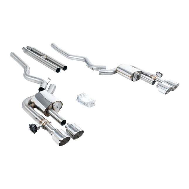 Milltek SSXFD420 Active Valved Cat-Back Exhaust for Ford Mustang Dark Horse (S650) / Mach 1 (S550)