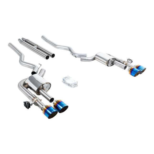 Milltek SSXFD423 Cat-Back Exhaust 2.76" (Blue Titanium GT-115 Tips) for Ford Mustang Dark Horse (S650) / Mach 1 (S550)