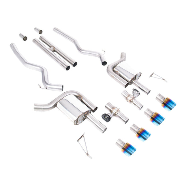 Milltek SSXFD432 Cat-Back Exhaust 2.76" Blue Titanium GT-100 Tips for Ford Mustang GT 5.0L Fastback (S650)