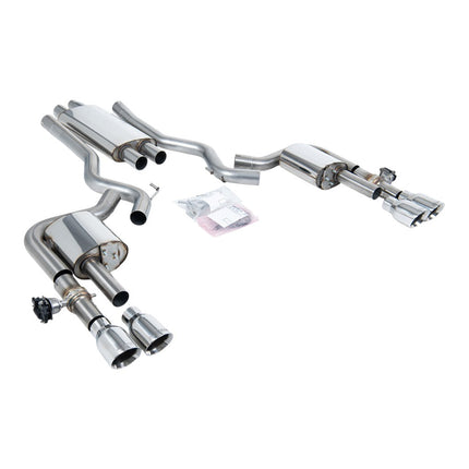 Milltek SSXFD434 Cat-Back Exhaust (Polished GT-100 Trims) for Ford Mustang 2.3L Fastback (S650)