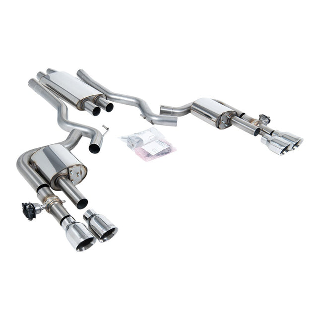 Milltek SSXFD434 Cat-Back Exhaust (Polished GT-100 Trims) for Ford Mustang 2.3L Fastback (S650)