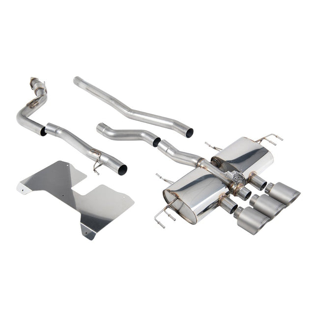 Milltek SSXHO277 Cat-Back Exhaust 3" Brushed Titanium GT-115 Trims for Honda Civic Type R FL5 (2022+)
