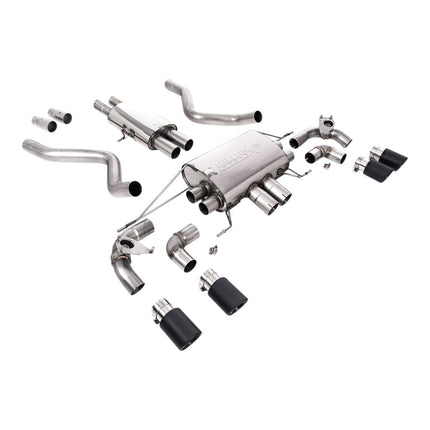Milltek SSXLR114 Filter-Back Exhaust (Carbon JET-90 Trims) for Land Rover Defender 90 P525 OPF/GPF
