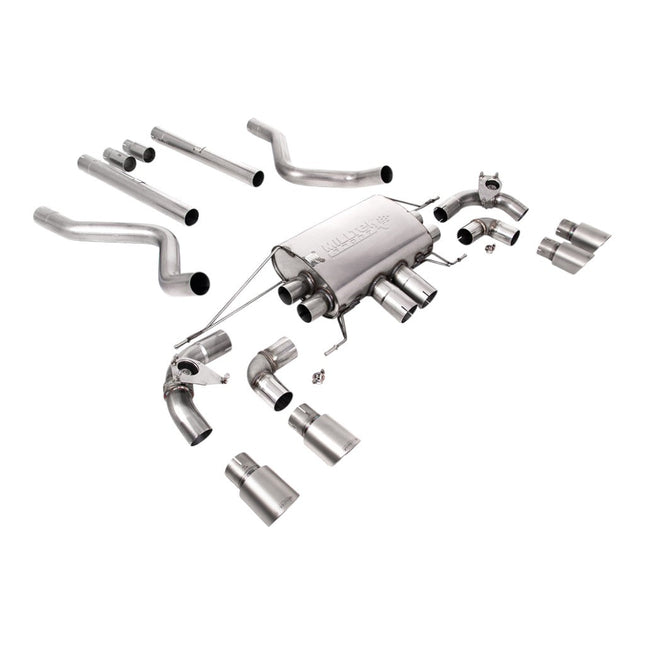 Milltek SSXLR117 Filter-Back Exhaust for Land Rover Defender 90 P525 (Brushed Titanium GT-90, OPF/GPF)