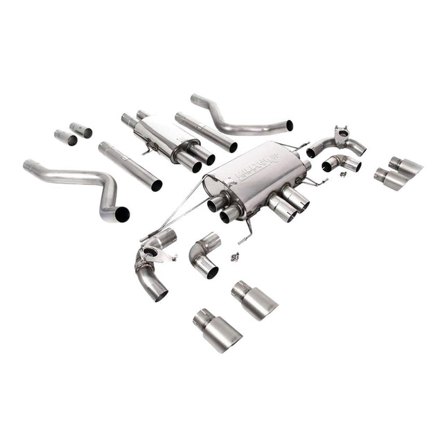 Milltek SSXLR122 Filter-Back Exhaust 2.76" (Brushed Titanium GT-90 Trims) for Land Rover Defender 110 P525 OPF/GPF (2021+)