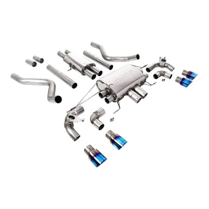 Milltek SSXLR123 Filter-Back Exhaust 2.76" (Blue Titanium GT-90 Trims) for Land Rover Defender 110 P525 OPF/GPF (2021+)