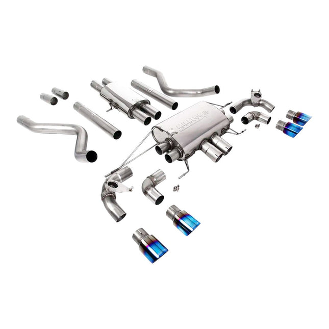 Milltek SSXLR123 Filter-Back Exhaust 2.76" (Blue Titanium GT-90 Trims) for Land Rover Defender 110 P525 OPF/GPF (2021+)