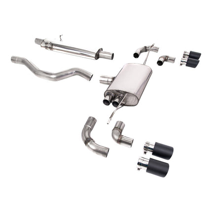 Milltek SSXLR134 Filter-Back Exhaust 3" Carbon Jet 90 Trims for Land Rover Defender 110 P300 / P400e (2020+)