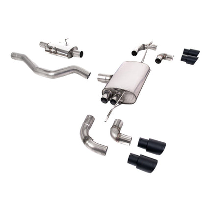 Milltek SSXLR141 Filter-Back Exhaust 3" Cerakote Black GT-90 Trims for Land Rover Defender 90 P300/P400e (2020+)