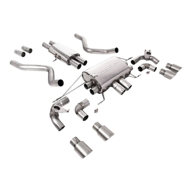 Milltek SSXLR170 Cat-Back Exhaust 2.76" Brushed Titanium GT-90 Trims for Land Rover Defender 90 P525 (Non-OPF/GPF)