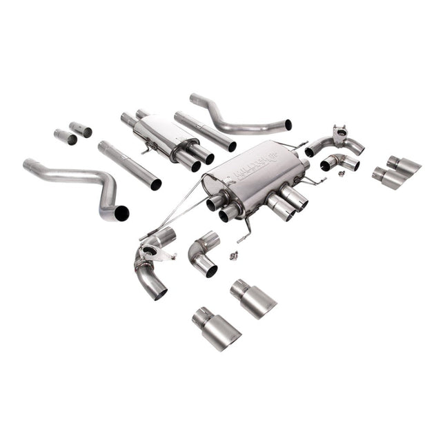 Milltek SSXLR180 Cat-Back Exhaust 2.76" (Brushed Titanium GT-90 Trims) for Land Rover Defender 110 P525 Non-OPF/GPF (2021+)