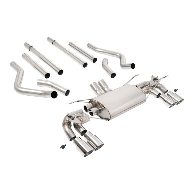 Milltek SSXLR234 Cat-Back Exhaust (Polished GT-90 Trims) for Land Rover Defender 130 5.0