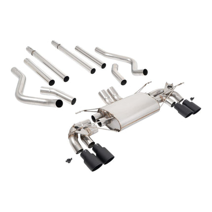 Milltek SSXLR235 Cat-Back Exhaust for Land Rover Defender 130 5.0 (Cerakote Black GT-90)