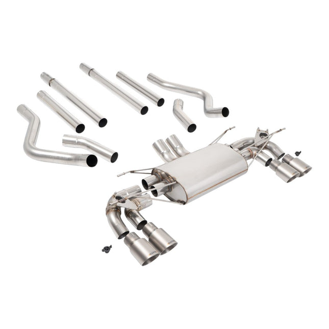 Milltek SSXLR236 Filter-Back Exhaust 2.76" (Brushed Titanium GT-90 Trims) for Land Rover Defender 130 5.0 (2023+)