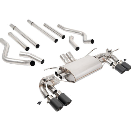Milltek SSXLR238 Filter-Back Exhaust 2.76" Carbon JET-90 Trims for Land Rover Defender 130 5.0