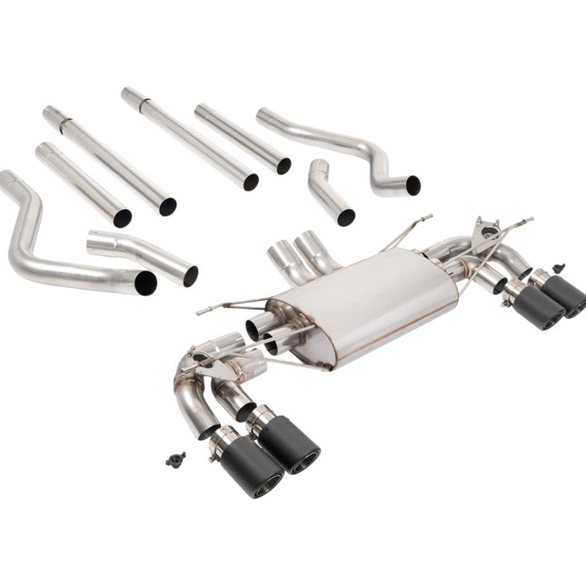Milltek SSXLR238 Filter-Back Exhaust 2.76" Carbon JET-90 Trims for Land Rover Defender 130 5.0