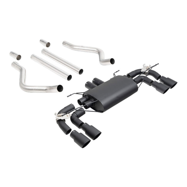 Milltek Sport Cat-Back Exhaust with Quad GT-90 Cerakote Black Tips for Land Rover Defender 90 5.0 2021 (SSXLR256)