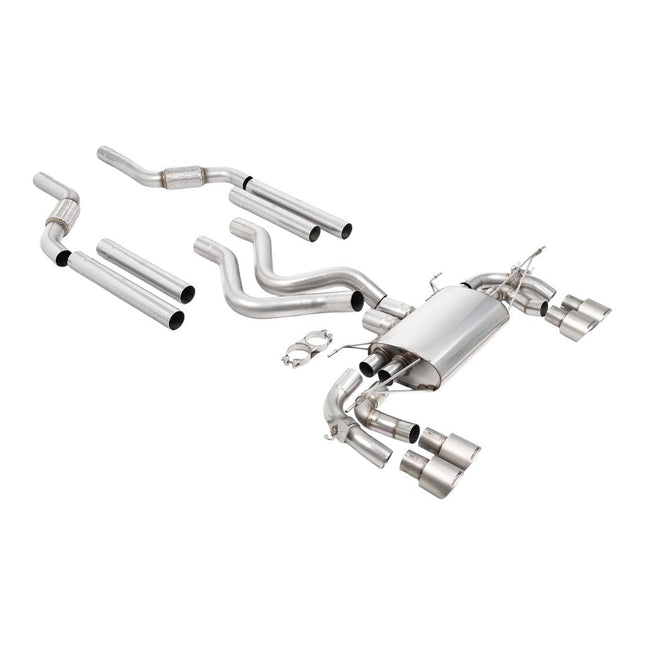 Milltek Sport Filter-Back Exhaust with Quad GT-100 Brushed Titanium Tips for Land Rover Defender 110 OCTA P635 2025 (SSXLR265)