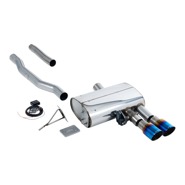 Milltek SSXM475 Filter-Back Exhaust with Blue Titanium GT-90 Tips for Mini Cooper S LCI F56 GPF/OPF (2019-2020)