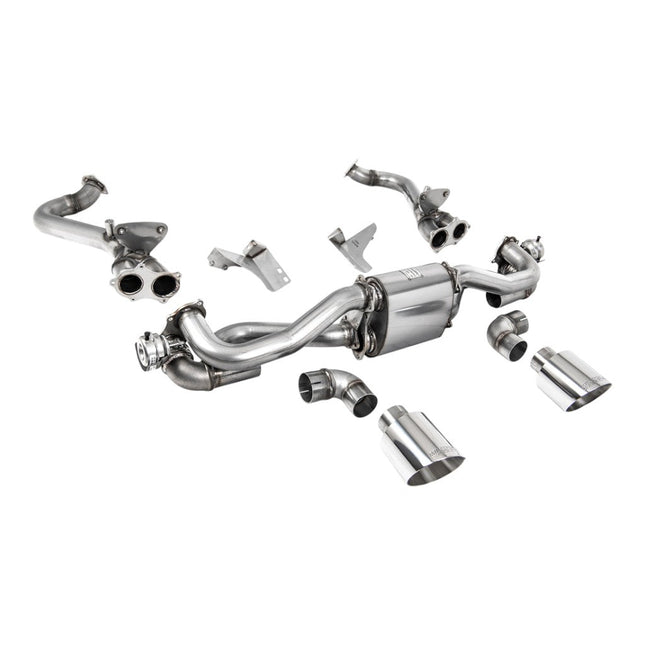 Milltek SSXPO162 Cat-Back Exhaust 2.37" (Polished GT-115 Trims) for Porsche 718 Boxster GTS / Cayman GT4 (2020+)