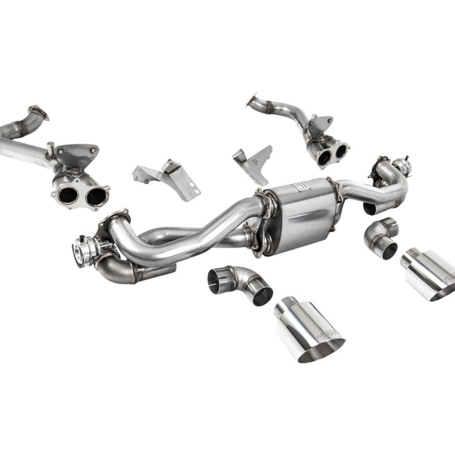Milltek SSXPO184 Cat-Back Exhaust 2.37" (Polished GT-115 Trims) for Porsche 718 Boxster GTS / Cayman GT4 (2020+)