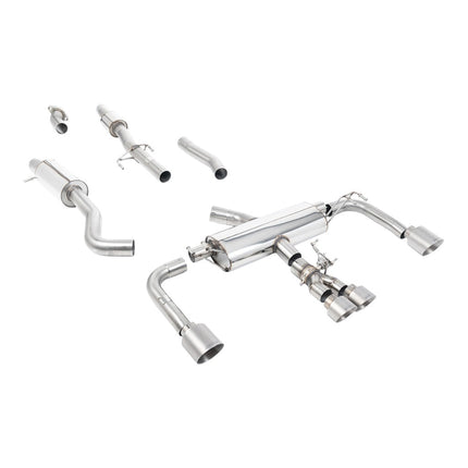 Milltek SSXTY161 Cat-Back Exhaust 3" Brushed Titanium GT Tips for Toyota GR Corolla 1.6 Turbo
