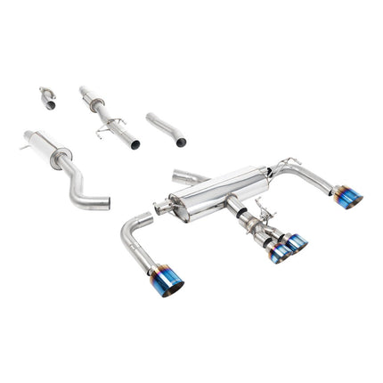 Milltek SSXTY166 Cat-Back Exhaust for Toyota GR Corolla 1.6 Turbo (Blue Titanium GT Tips)