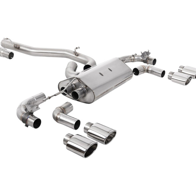 Milltek SSXVW643 Cat-Back Exhaust with Polished Oval Tips for VW Golf R Mk7.5