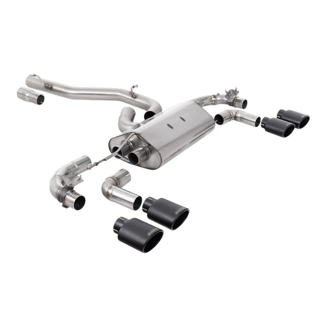 Milltek SSXVW644 Cat-Back Exhaust 3.15" Cerakote Black Ovals for VW Golf Mk7.5 R