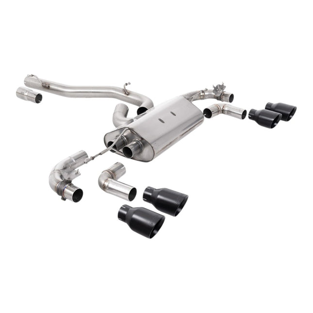 Milltek SSXVW645 Cat-Back Exhaust with Cerakote Black GT-100 Tips for VW Golf R Mk7.5