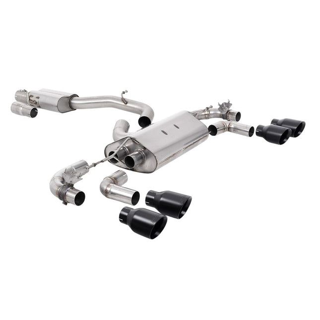Milltek SSXVW652 Cat-Back Exhaust with Cerakote Black GT-100 Tips for VW Golf R Mk7.5