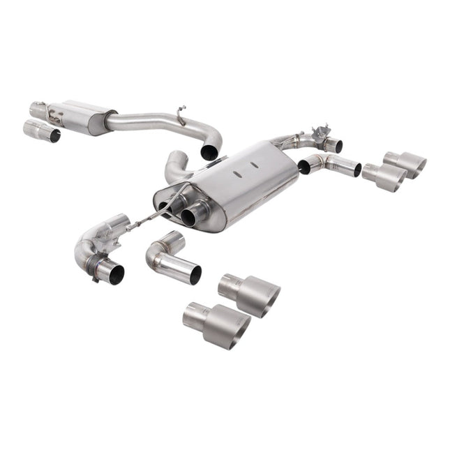 Milltek SSXVW653 Cat-Back Exhaust for VW Golf R Mk7.5 Titanium GT100 (Race)