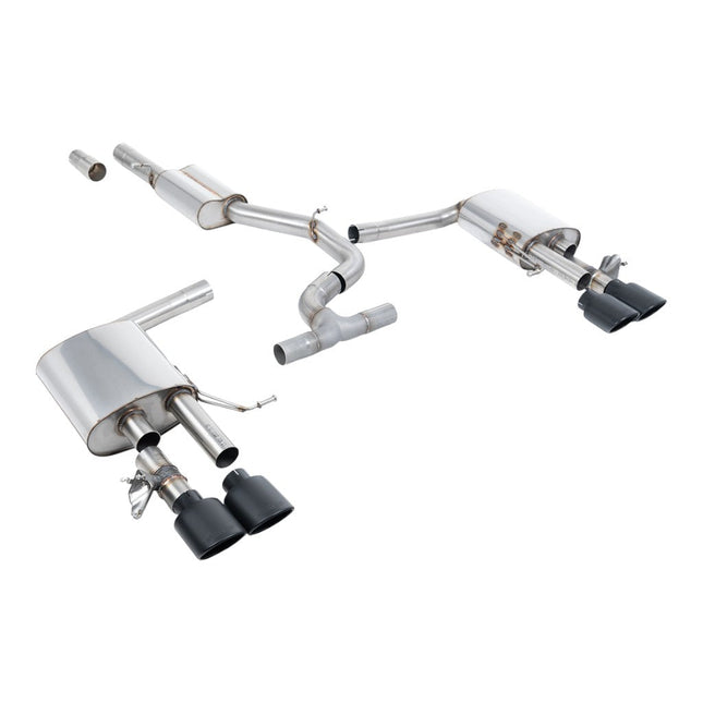 Milltek SSXVW743 Filter-Back Exhaust (Cerakote Black Ovals) for VW Arteon R OPF/GPF