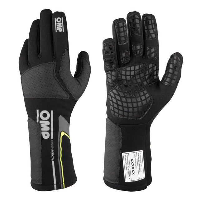 OMP Pro Mech Evo Mechanic Gloves (FIA 8856-2018) - Black