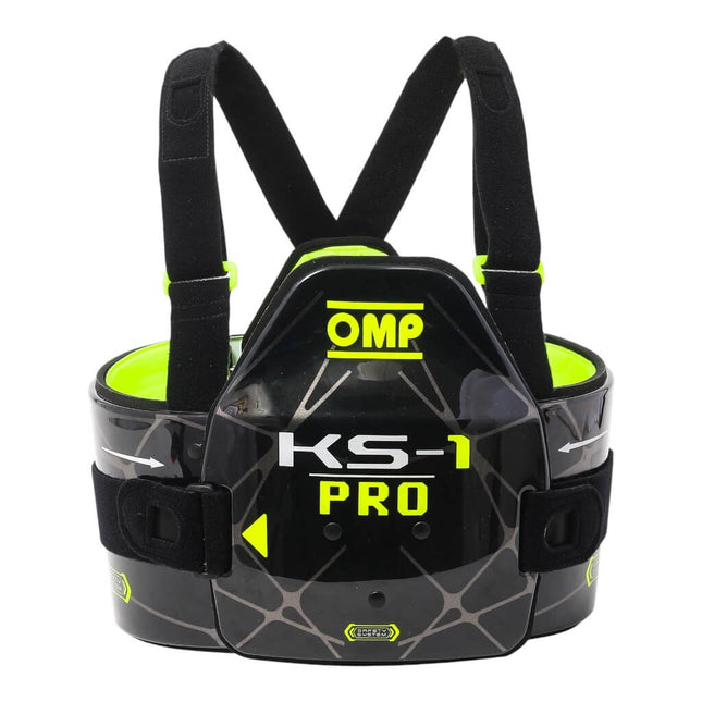 OMP KS-1 Pro Karting Body Protection - Black/Fluo Yellow