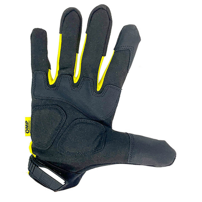 OMP Mechanic Gloves - Black/Yellow