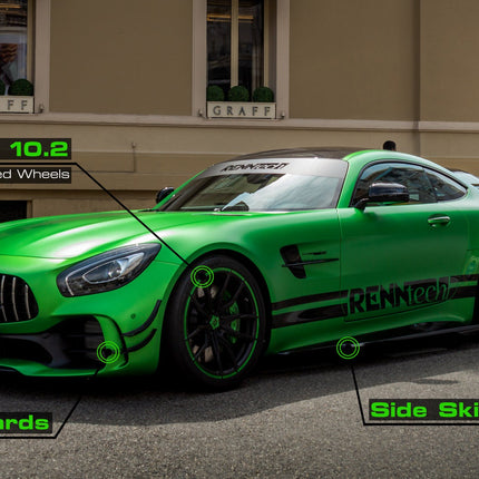 RENNtech Carbon Fiber Rear Diffuser Extensions for Mercedes-AMG GT R C190, image 6