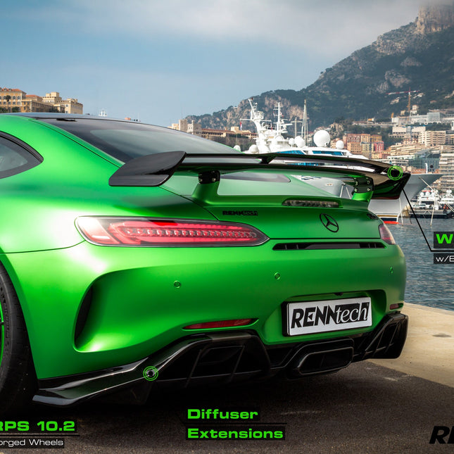 RENNtech Carbon Fiber Rear Diffuser Extensions for Mercedes-AMG GT R C190, image 7