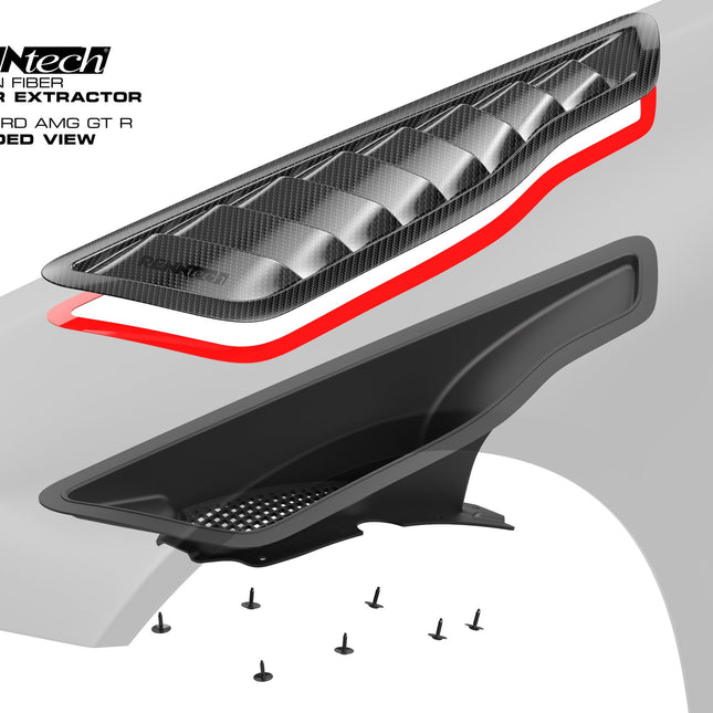 RENNtech Carbon Fiber Fender Extractors for Mercedes-AMG GT R / GT R Pro C190, image 9