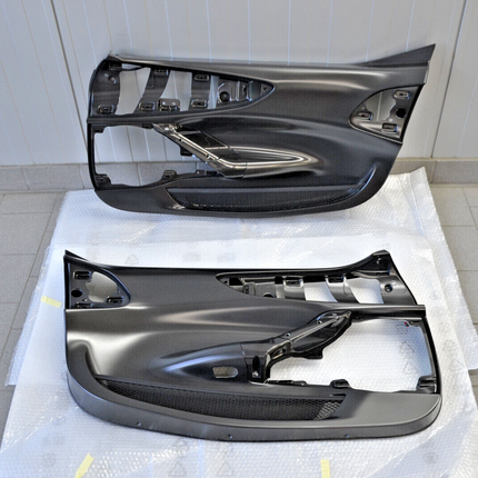 Ferrari SF90 Stradale Door Trim Cover, Carbon Fiber, Left and Right, OEM, Part Number: 876212, 876167