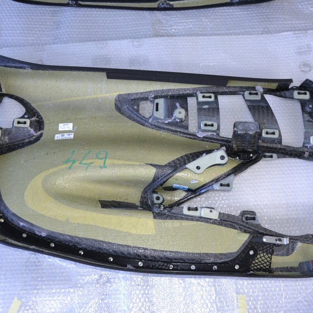 Ferrari SF90 Stradale Door Trim Cover, Carbon Fiber, Left and Right, OEM, Part Number: 876212, 876167
